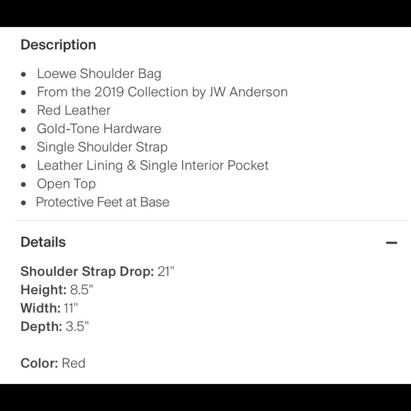 2019 Loewe Mini Lazo bag new w/o tag retail $2100 - Picture 7 of 8